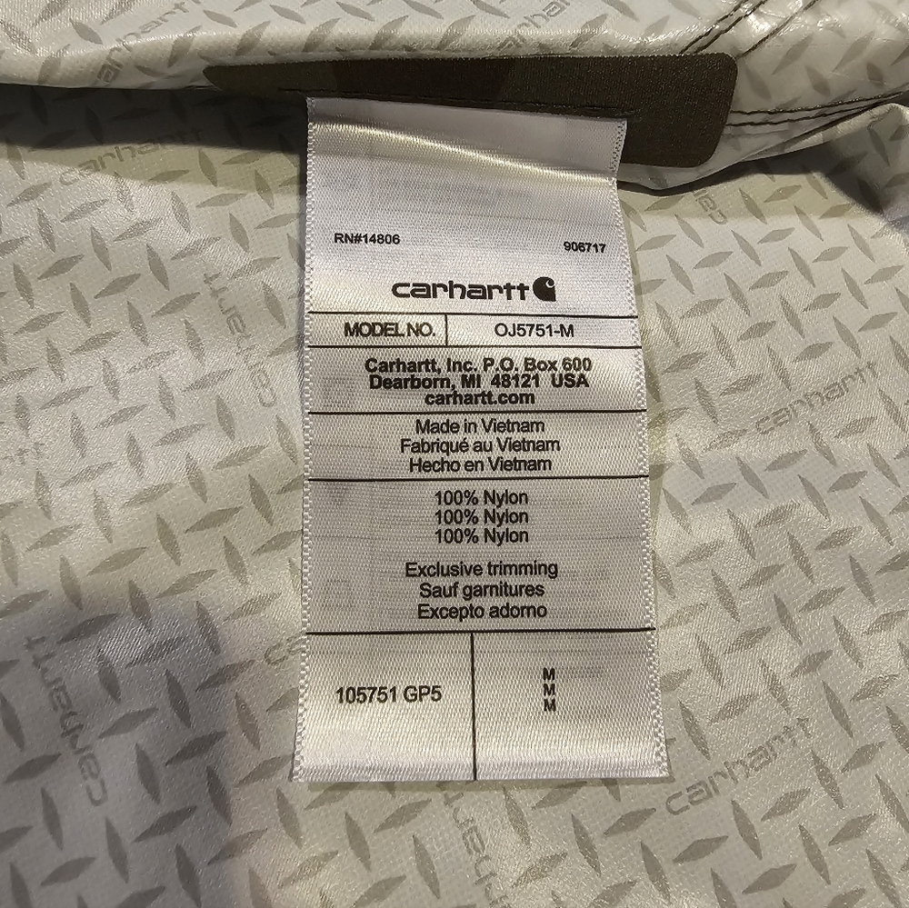 Carhartt Rain Coat- New - Picture 8 of 9